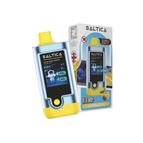 Saltica Digital 20000 Blue Razz Lemon Disposable Vape Bar