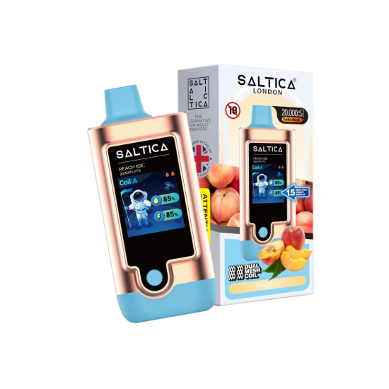 Saltica Digital 20000 Peach Ice Disposable Vape Bar